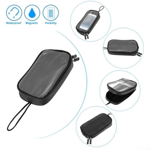 Motorcycle Fuel Bag - Heavy Duty Magnetic Tank Pouch with GPS Pocket - Weather Resistant Storage for Metal Gas Tanks on Street Bikes and Cruisers 18cm — view 6