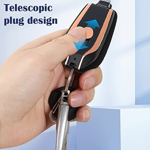 Keyring Power Bank 1500mAh Mini Power Emergencies Pod Keychain Portable Charger Ultra-Compact Fast Charging Key Chain Phone Charger Type-C Mini Power Emergency Charger for Android — view 3