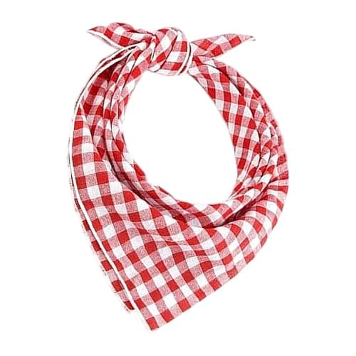 2026 Traditional Checked Scarf for Elegant Accessory Outfit Versatile with Traditional Woven Cotton Scarf for Women Ideal Addition for Folk Festival Celebration Tent Party Fashion, red, One Size — view 2