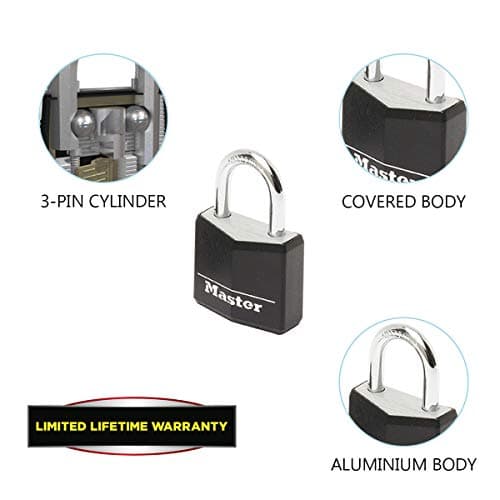 Master Lock Unisex Travel Accessory Luggage Lock, Black, 2 mm — view 4