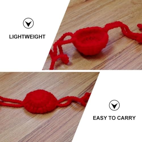 Cabilock Outdoor Nose Mask 3a07 Woven Wool Red for Cycling Travel — view 3