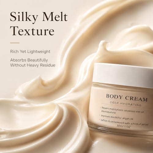 Body Cream, Hydrating Seaweed Night Cream, Anti Aging Oil Control Moisturiser With Squalane & Argan Oil, Travel Size Scented Body Lotion For Body & Hand, Deep Hydration & Glow, Vegan, Non-Sticky, 30ml — view 4