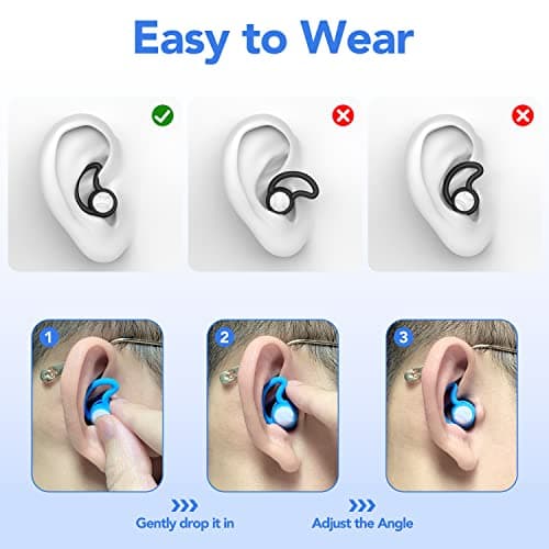 Waterproof Swimming Ear Plugs for Adults - 3 Pairs Silicone Swim Earplugs for Surfing,Diving,Showering and Other Water Sports - Keep Water Out and Ear Protection. — view 6