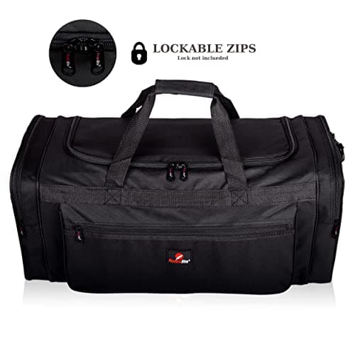 Roamlite Travel Duffle Holdalls - Weekend or Very Big Overnight Bag - Gym Sports Kit - 66x30x30 cm Litre RL58K (Black) — view 3