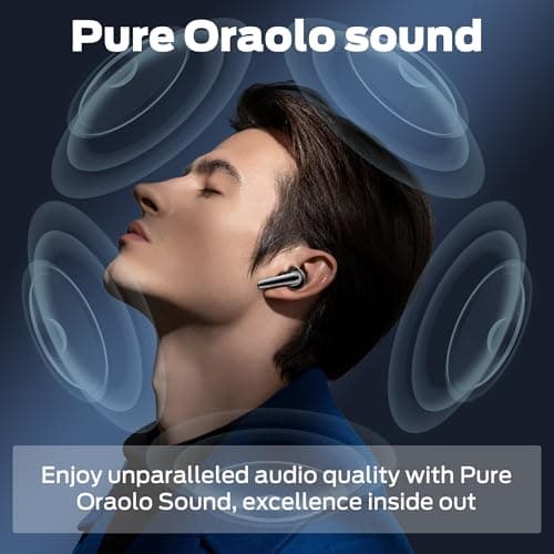 Wireless Earbuds, Bluetooth Earphones with 40H Playtime, In Ear Headphones for Running, Wireless Noise Cancelling Earbuds with 4 ENC, IPX6 Waterproof Sport Earphones for Gym, Travel, USB-C (Black) — view 3
