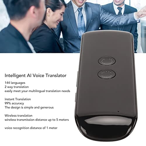 Language Translator Device, G5 PRO Intelligent Two Way Instant Voice Translator, 144 Languages Translation Portable Smart Bluetooth Voice Interpreter for Learning, Travel — view 2