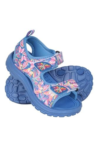 Mountain Warehouse Sand Kids Sandals - Comfortable Footwear, Cushioned Footbed, Touch Strap Fastening, Boys & Girls - Spring Summer, Beach, Walking & Outdoors Dark Blue 1