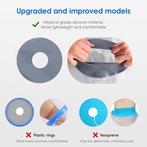 COMFYTHERA Large Waterproof Leg Cast Cover for Shower Foot Wound Protector Bath Adult Watertight Cast Bag Showering for Surgery Leg, Ankle, Foot Burns Reusable Keeps Wounds Dry (B-Short Leg) — view 5