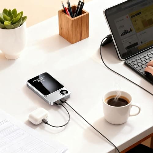 Magnetic Power Bank 20000mah, Wireless Travel Charger, Portable Charging Pad, Fast Charging Battery Pack, For Multiple Devices, Smart Watch, Cell Phone — view 2