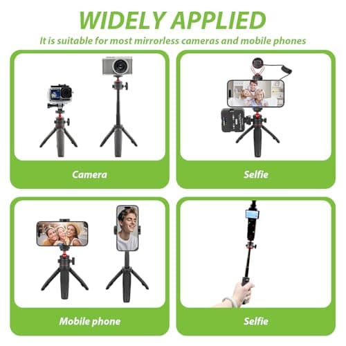 Compact Mini Tripod, Portable Travel Tripod 1/4 Inch Screw Extendable — view 2