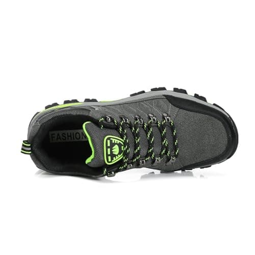 VLOOKST Hiking Boots Mens Outdoor Non-Slip Lace-up Walking Trekking Shoes Sneaker for Climbing Backpacking Camping,8018 Grey,8.5 UK — view 4