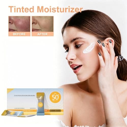 50PCS Mini Sunscreen Travel Size, SPF 50+ Waterproof & Portable Sunscreen for Body & Face, Long Lasting Sun Cream & Face Moisturiser with SPF 50, Matte Sun Cream for Sun Protection and Facial Care — view 4