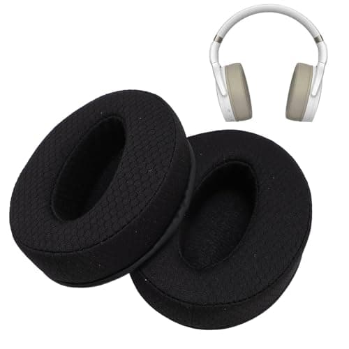 Wakects Headphone Ear Cushions Memory Foam Headphone Earpads 4pcs Cotton Linen Fabric Replacement Ear Pads for HD 4.50BT HD 4.50BTNC for Home Office Travel Listening — view 4