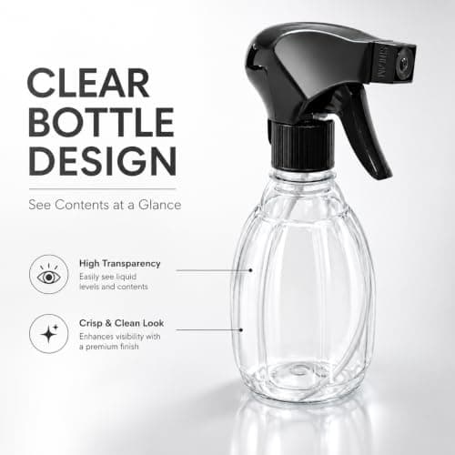 3HA HAHAHA Empty Spray Bottle Lightweight Clear Plastic Water Bottles 400ml Capacity Ideal for Hair Styling Home Hairdressing Gardening Cleaning Watering Plants Transparent Mist Spray Bottle (1Pc) — view 4