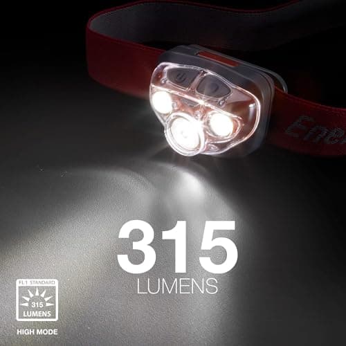 Energizer Vision HD+ 315 Lumen Head Torch, Rust Red Headlight — view 4