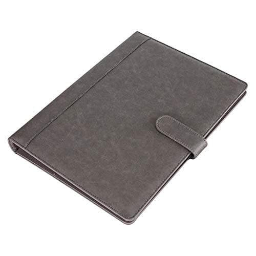 WDSOPK Conference Folder Leather Business Documents Folder Professional Vegan Leather Portfolio For Men and Women Business Document Bag (Brown 245x325MM) — view 4