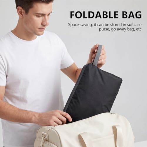 ChioSun Lightweight Foldable Backpack, 30L Waterproof Rucksack, Black — view 4