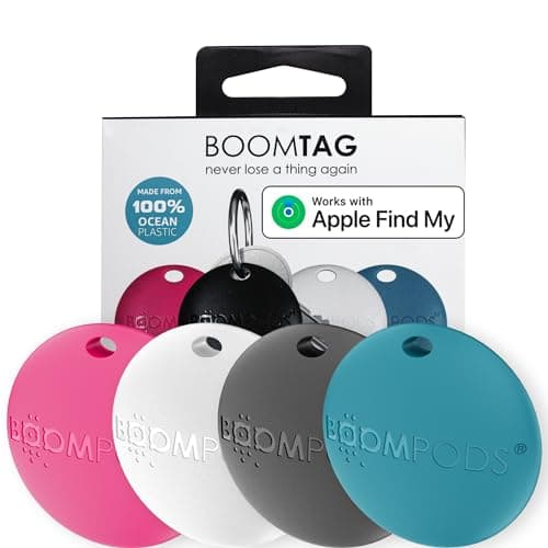 Boompods Tag Tracker Bluetooth Tracker Tag, 4 Pack