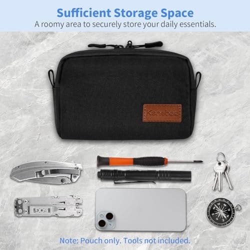 KENOBEE EDC Belt Pouch Water Resistant Heavy Duty Oxford Waist Pack Bag — view 5