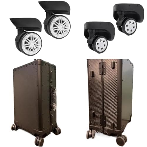 4PCS Luggage Replacement Wheels - Universal Suitcase Roller Bearings Heavy-Duty Caster Hardware for Easy Repair of Rolling Luggage Gold Color — view 2