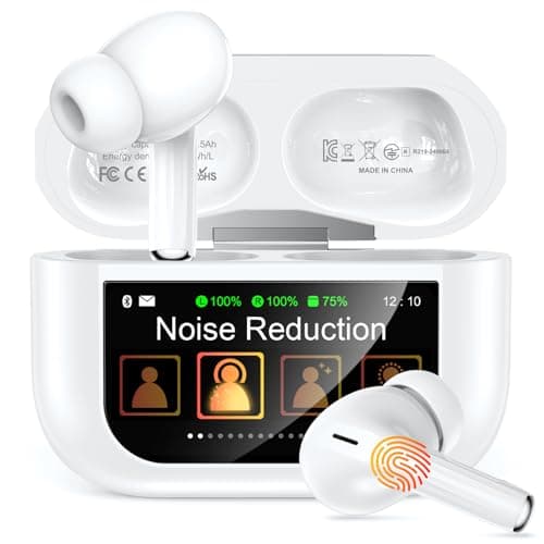 Wireless Earbuds, Smart Touchscreen Ear Buds, Noise Cancelling Headphones
