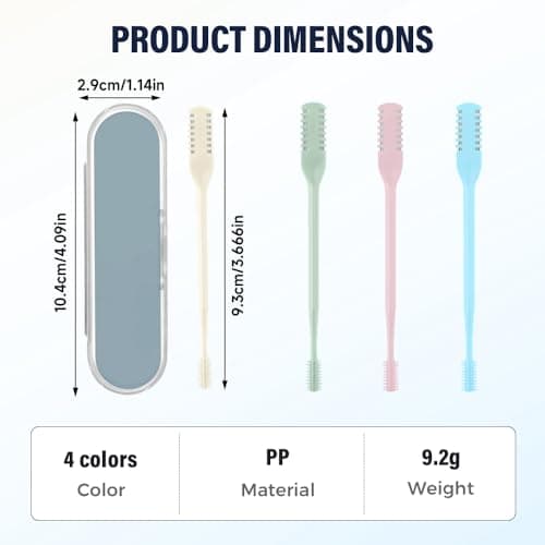 AprYew 2-in-1 Nasal Hair Cutter, Nose Hair Trimmer for Men Women, 360° Rotating Portable Manual Nose Hair Remover Tool with Ear Picker, Double Sided Noses Hairs Knife Travel Essentials (Beige, 3PC) — view 6