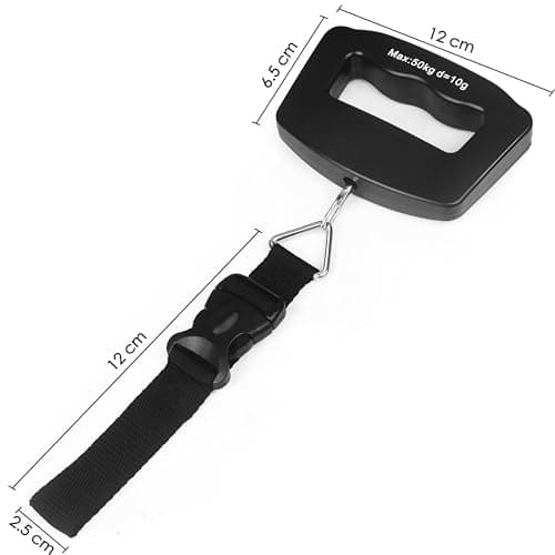 TRIXES Portable Travel Digital Luggage Scales - 50kg Suitcase Weight Measure - Holiday Essentials - Ensure Your Case is Under Your Luggage Allowance - Easy Hand Grip — view 3
