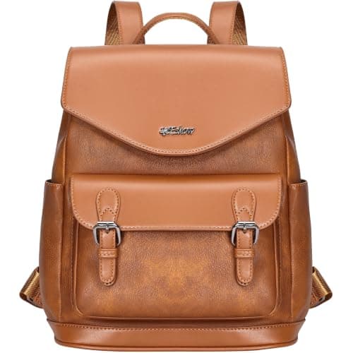 Eshow Backpack Womens Anti Theft, Ladies Backpack Water-Resisstant Brown