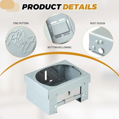 AZWOOD Portable Solid Fuel Stove, Foldable Alcohol Burner Compact Folding Stove Mini Camping Stove for Solo Camp, Hiking, Picnic, BBQ - pocket size (Updated model) — view 3