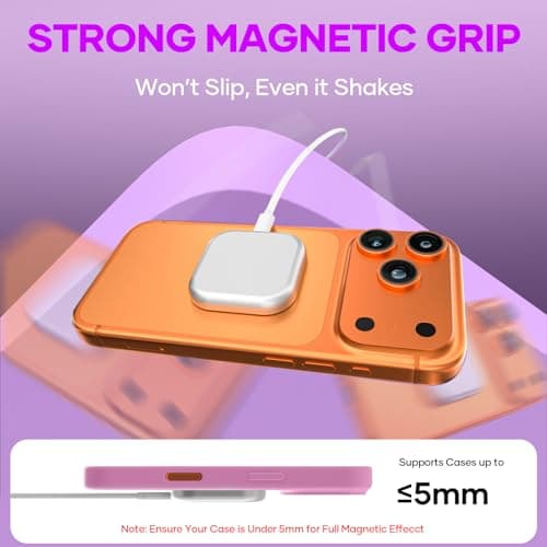 Magnetic Wireless Charger, Fast Apple Mag-Safe Charger for iPhone 17/16/15/14/13/12 Series, Wireless Magnet Mag Safe Charging Pad for AirPods 3/2/Pro, Strong Magnetic Charging Pad — view 4