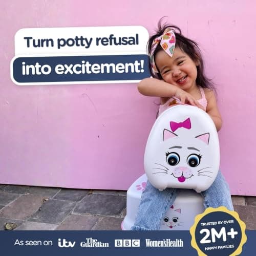 My Carry Potty - Travel Potty, Award-Winning Portable Toddler Toilet Seat for Kids to Take Everywhere (Cat) — view 4