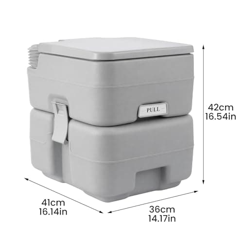 SUNNYNEST Portable Camping Toilet 20L with Flush – Heavy Duty Adult Portable Toilet, Removable Waste Tank & Carry Handle, Leak-Proof Portable Porta Potty for Camping, RV, Hiking, Travel & Caravan — view 5