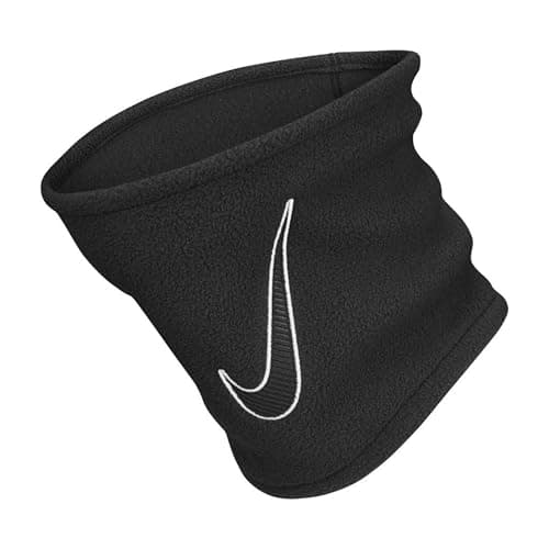NIKE NNW9 carta Football YA Youths Fleece Neck Warmer 2.0, Black/White, One Size — view 3