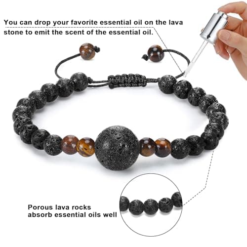 Sureio 6 Pcs Motion Sickness Bracelets Cruise Essentials, S, Glass — view 4
