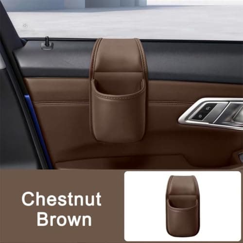 Car Door Cups Holder Window Hanging Organizer,Car Door Storage Pocket，Brown — view 2