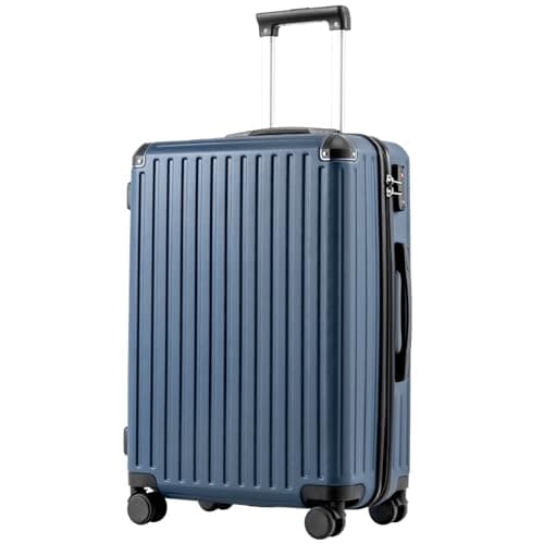 COOLIFE 24 Inch Medium Suitcase, Hardshell Trolley Lightweight ABS+PC