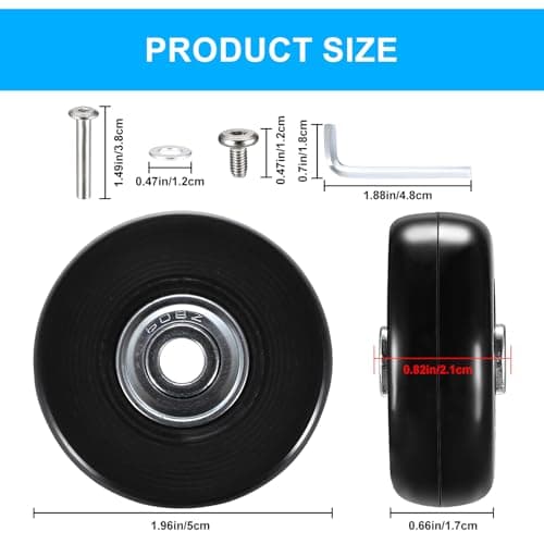 Brand Rubber Swivel Caster Wheel Repair Kit, 4 Pcs Pcs; 50x18mm; Rubber Wheel Repair Kit. — view 2