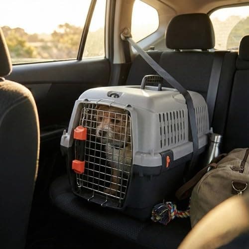 URBNLIVING Dog & Cat Pet Carrier Travel Crate – Approved Transporter Cage Kennel Box for Car Travel - (Large) — view 3