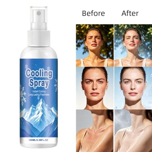 Cooling Spray for Hot Weather, Instant Cooling Spray & Mist Spray, 100ml Portable, Travel Size Body Mist, Long Lasting Heat Relief Spray for Summer Outdoor Sports (2pcs) — view 3