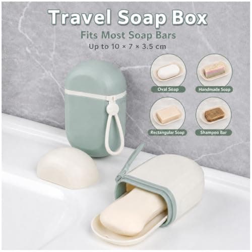 Alyvisun 2pcs Travel Soap Case, Portable Soap Box — view 3