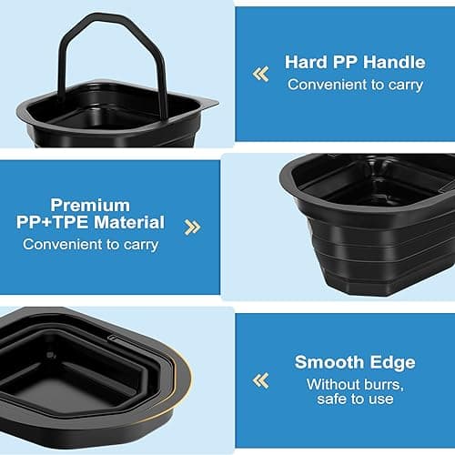 WADEO Folding Camping Toilet with Inner Bucket, Portable WC for Adults — view 3