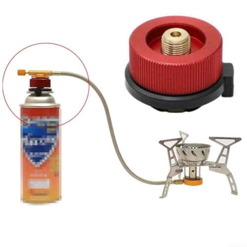 Red Metal Adapter for Split Burner Gas Tanks — view 3