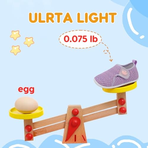 JOINFREE Girls Toddler Trainers Baby First Walking Shoes Purple — view 5