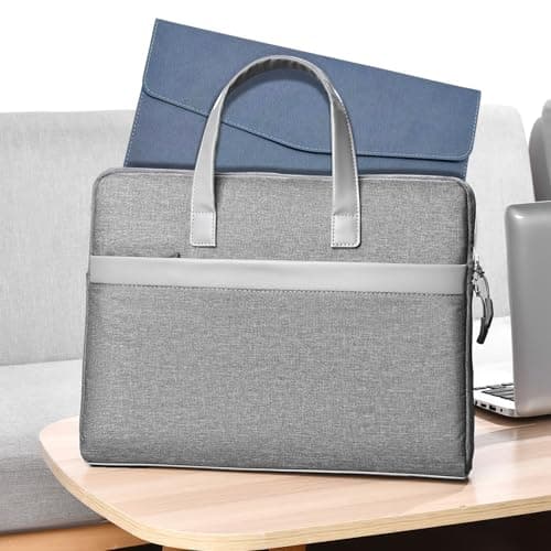 YMWALK A4 Document File Folder Wallet,PU Leather Portable and Waterproof Document Holder Organizer Envelope File Storage Bag for Business,Travel,Office, Home,and School Use (Blue) — view 5