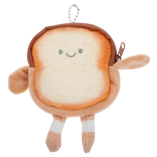 Cartoon Toast Coin Purse Adorable Fabric Pouch for Boys and Girls