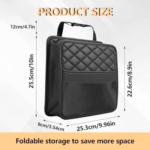 VAGCARS Car Seat Back Organizer,Leather Seatback Hanging Bag Large Capacity — view 2