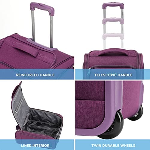 Flight Knight 45x36x20cm easyJet Underseat Carry On Non Priority Approved Hand Luggage Case - 2 Wheels - Ultra Lightweight Durable Soft Case Textile Cabin Suitcase — view 4