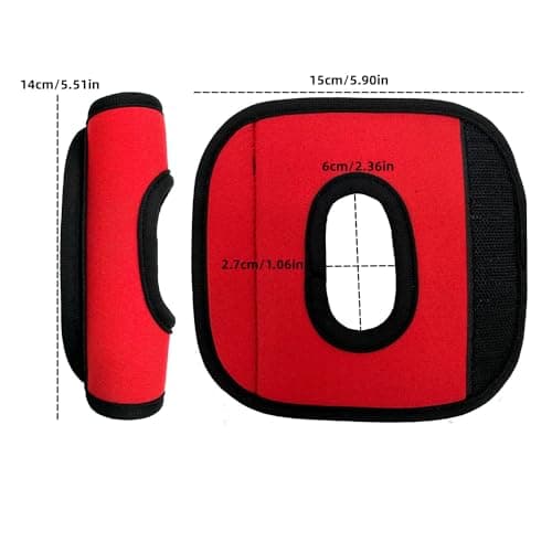 KOSTOO Neoprene Luggage Handle Wrap Soft Grip Handle Cover Luggage Identifier with Hollow Design for Suitcases Luggage Travel Accessories (3 PCS Red) — view 4