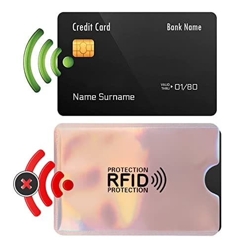 Molain Colorful RFID Card Holder, 9 Pieces RFID Blocking Sleeves Credit Card Sleeves Set RFID Identity Card Protector for Women Men — view 2