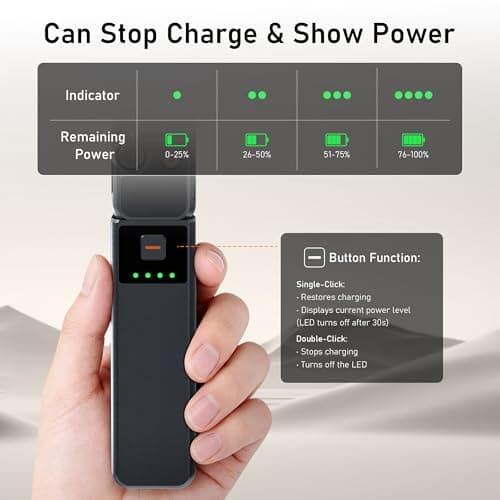 Founist Osmo Pocket 4 Battery Handle for DJI Osmo Pocket 4 Accessories — view 3